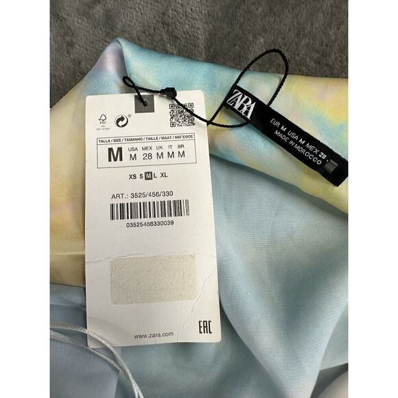 New with tags Zara Tie Dye Slip Midi Dress With Slit Multicolor 3525/456 aize M - Picture 14 of 16